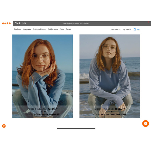 NOS GARRETT LEIGHT CaLiFoRnIa “Tuscany” Gold 👓 Eyeglasses - Picture 15 of 16